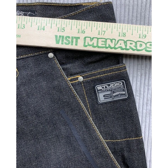 VTG Studio By Southpole Embroidered Denim Jeans 34 Looney Tunes Wile E Coyote - Picture 6 of 16